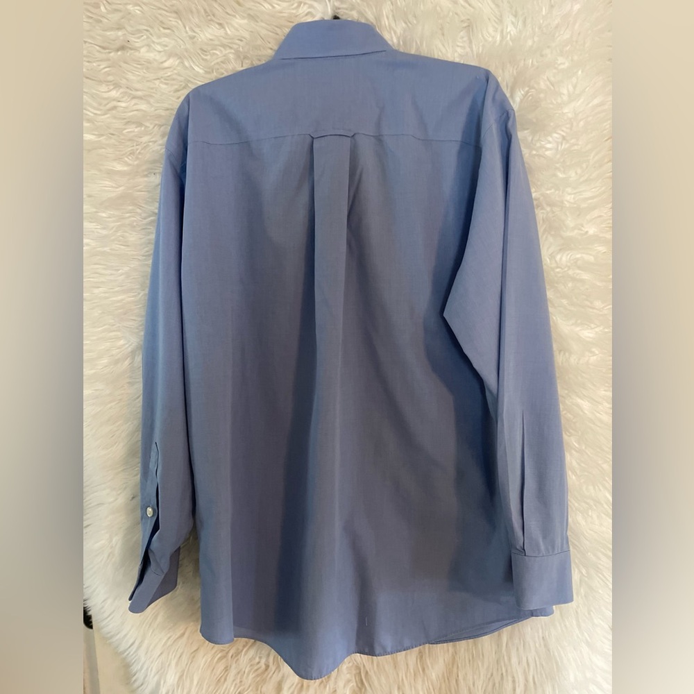 Orvis Men’s Long Sleeve Button Down Solid Blue Dr… - image 3